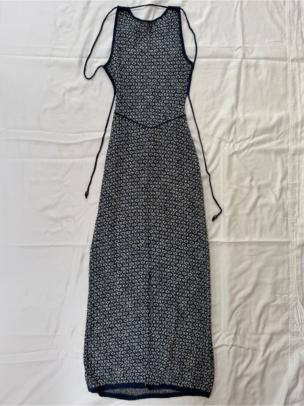 Free People NWT Mindy Backless Midi FP Beach Navy Open Back